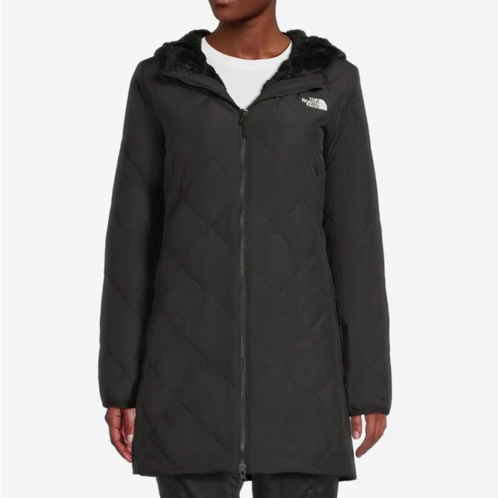 The North Face Shady Glade Insulated Hooded Jacket Small Black Zipper Pockets